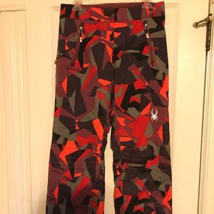 Spyder Red Baltic Camo Winner Tailered Ski Pants